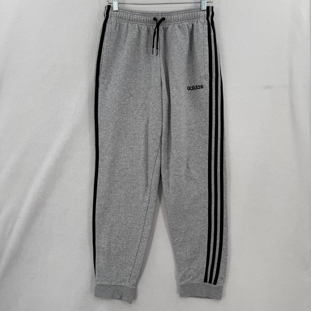 Adidas Sweatpants Mens Medium Gray Essentials Fleece Jogger Pants FI0823